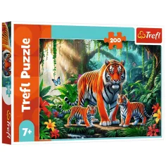 Tigres en la jungla puzzle de 200 piezas - Trefl