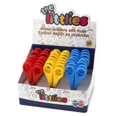 Tijeras escolares con superficie de corte con regla en varios colores 1ud