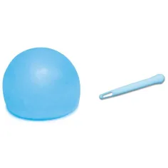 imagen de Tiny Wubble pelota de burbujas azul que brilla en la oscuridad 30cm 3