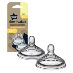 Tommee Tippee: Chupete anti-cólicos de flujo medio (3 meses+) 2 unidades