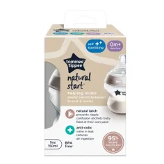 Tommee Tippee: Closer To Nature biberón transparente 150ml (0 meses+)