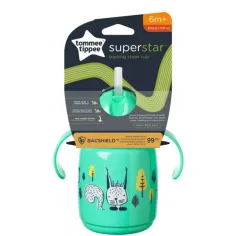 Tommee Tippee: Superstar Vaso de Aprendizaje con Pajita Verde 300ml