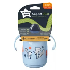Tommee Tippee: Superstar Vaso de entrenamiento azul 300ml (6 meses+)