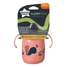 Tommee Tippee: Superstar Vaso de entrenamiento rosa 300ml (6 meses+)