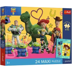 Toy Story 5 Juguetes y amigos rompecabezas Maxi de 24 piezas - Trefl