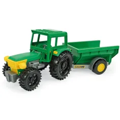 Tractor verde con remolque volquete de 38,5 cm - Wader