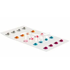 TyToo: Piedras de strass autoadhesivas en 5 colores 20 unidades