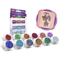 imagen de TyToo: Selección de purpurina de múltiples colores set 12x2,5ml 2