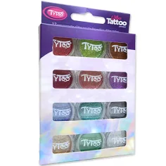 TyToo: Selección de purpurina de múltiples colores set 12x2,5ml