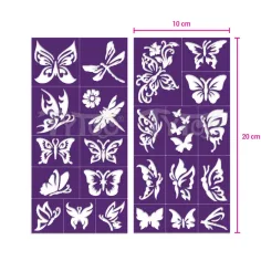 imagen de TyToo: Set de plantillas de tatuajes de purpurina de mariposas 23 piezas 4