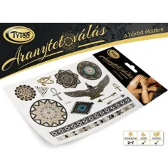 imagen de TyToo: Set de tatuajes dorados con motivos egipcios 21x15cm 2