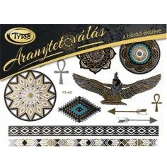 TyToo: Set de tatuajes dorados con motivos egipcios 21x15cm