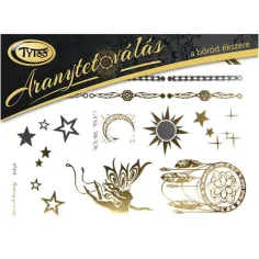 TyToo: Tatuaje dorado Atrapa sueños, set de hadas 21x15cm