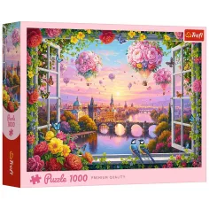 imagen de Un soplo de amor rosa puzzle de 1000 piezas - Trefl 1