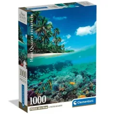 Vacaciones en la isla 1000 piezas con póster - Clementoni