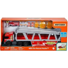 Vehículo de transporte de bomberos Matchbox con accesorios - Mattel