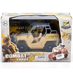 Vehículo militar todoterreno Combat Force 9 con figura de acción en varias versiones