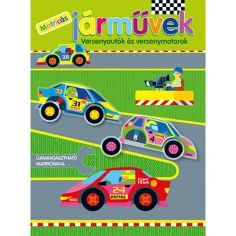 Vehículos adhesivos - Cuaderno de adhesivos de coches de carreras y motos de carreras