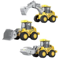 Vehículos de construcción amarillos en varias versiones