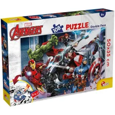 Vengadores 2 en 1 108 piezas puzzle y colorear 50x35cm - Lisciani