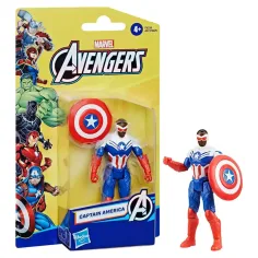 Vengadores: figura de Capitán América 10cm (Sam Wilson x Halcón) - Hasbro
