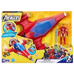 Vengadores: Iron Man Repulsor Blast avión de combate - Hasbro