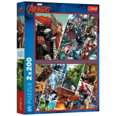 Vengadores los defensores del mundo 2x200 piezas puzzle – Trefl