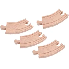 Vía de tren de madera curva 4pcs