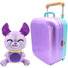 imagen de Viajeros amigos – Lavi Starlight Luz de Luna figura de peluche con maleta y almohada de viaje 2