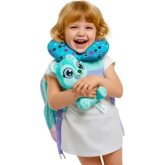 imagen de Viajeros amigos – Romy Everest 2 Montañés Hugo figura de peluche con maleta y almohada de viaje 4