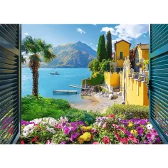 imagen de Vista del lago de Como puzzle de 1000 piezas - Trefl 2