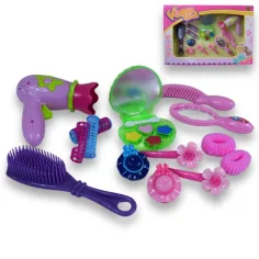 Vouge Girl: set de belleza de 13 piezas con horquillas, secador de pelo y accesorios