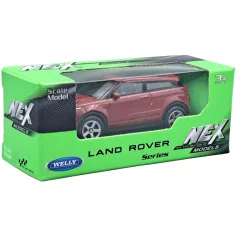 Welly: Modelo de coche pequeño de metal Land Rover Evoque burdeos 1/64