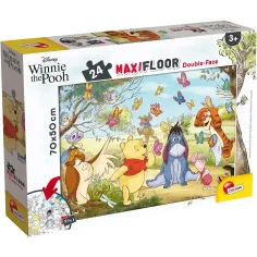 Winnie the Pooh 2 en 1 maxi rompecabezas y libro para colorear 24 piezas 70x50cm - Lisciani