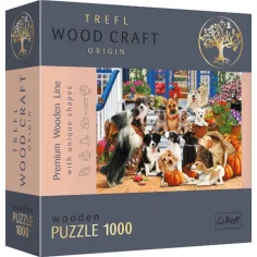 Wood Craft: Amistad canina rompecabezas de madera premium de 1000 piezas - Trefl