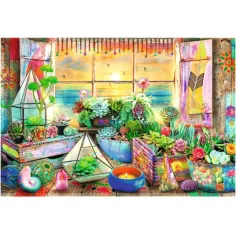 imagen de Wood Craft: Casa de vacaciones en la playa rompecabezas de madera 500+1 piezas - Trefl 2