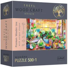 Wood Craft: Casa de vacaciones en la playa rompecabezas de madera 500+1 piezas - Trefl