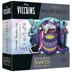 Wood Craft: Disney Villanos 500+5 piezas premium de rompecabezas de madera - Trefl