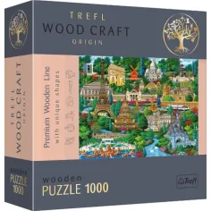 Wood Craft Lugares famosos: rompecabezas de madera premium de 1000 piezas - Trefl