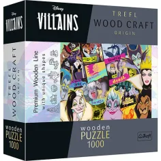 Wood Craft: Puzzles de Villanos de Disney de 1000 piezas - Trefl