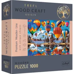 Wood Craft: Rompecabezas de madera premium de globos aerostáticos de 1000 piezas - Trefl