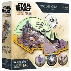 Wood Craft: Star Wars - Mandaloriano 160 piezas premium de madera rompecabezas - Trefl