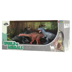 World Of Animals: Juego de figuras de dinosaurios de 4 piezas
