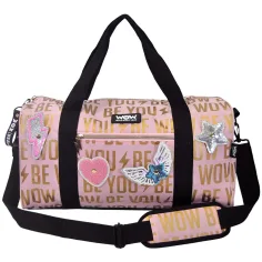imagen de WOW Generation: Bolsa de deporte rosa-dorada con pegatinas 43cm 3
