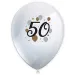 "50" años globo de látex con diseño set de 6 unidades