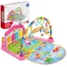 imagen de Alfombra de juego de animales alegres rosa con piano para bebés 64x78cm 1
