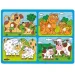 Animales con sus crías rompecabezas de madera con asa - Woodyland