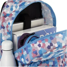 imagen de Ars Una: Caleidoscopio-azul mochila escolar AU-14 32x51x25cm 8