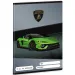 Ars Una: Cuaderno de cuadros con diseño de Lamborghini verde A/5 27-32