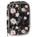 Ars Una: Estuche de múltiples niveles Flowery Black 15,5x22,5x4,5cm